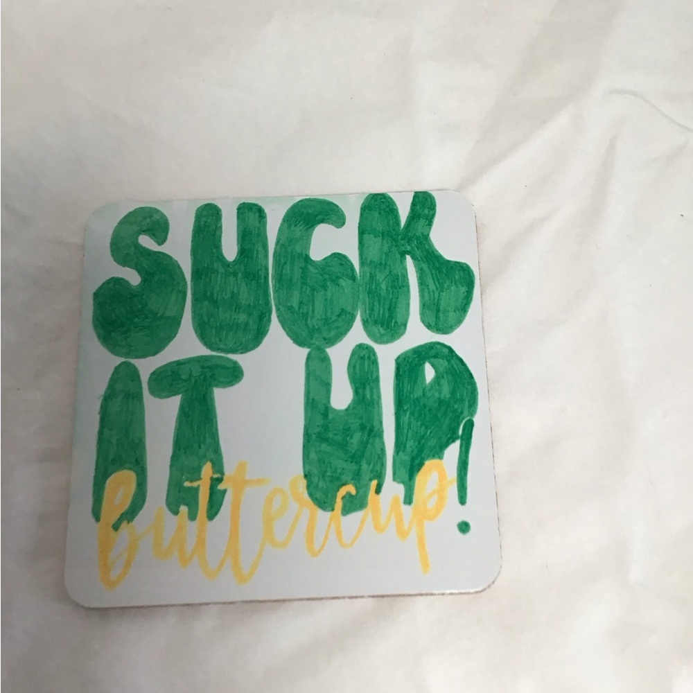 Vibrant Green and Yellow Graffiti Coaster